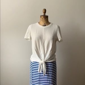 Madewell Textured Tie Front T-shirt